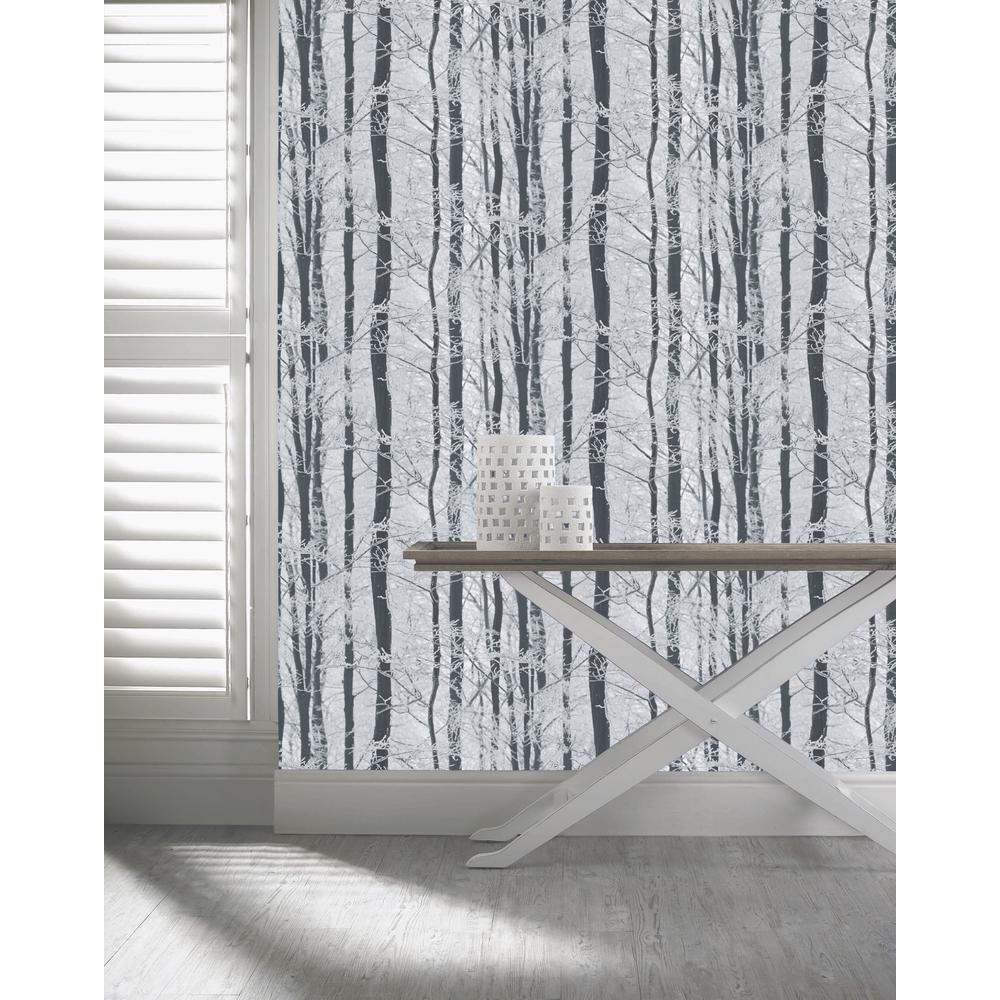 Arthouse 670200 Frosted Wood Silver Wallpaper