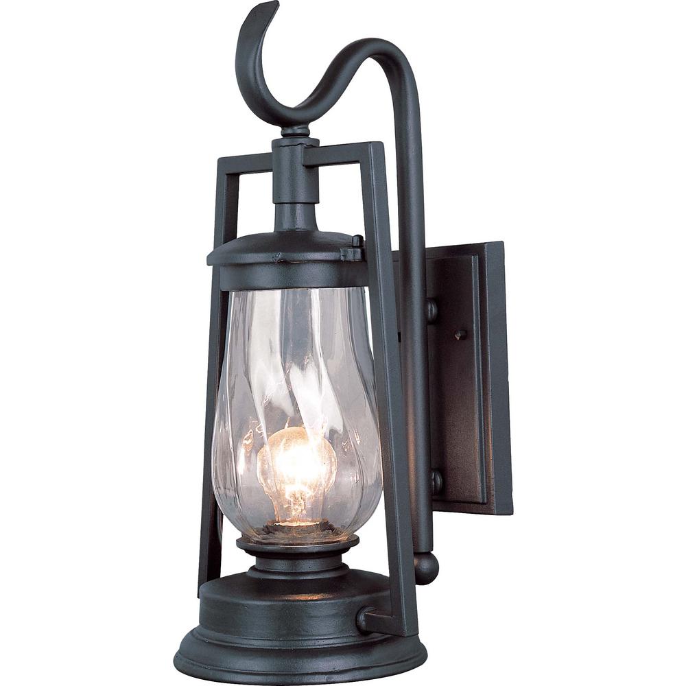 Volume Lighting 1 Light Indoor Or Outdoor Antique Bronze Aluminum Wall Lantern Sconce With Twisted Clear Gl Volume Lighting 1 Light Indoor Or Outdoor Antique Bronze Aluminum Wall Lantern Sconce With Twisted Clear Gl