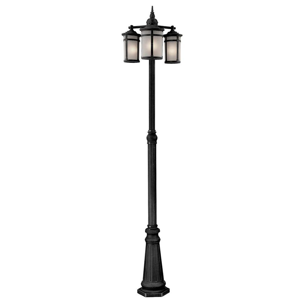 No Bulbs Included Low Voltage Post Lighting Outdoor Beyer 3 Light Rich Black Outdoor Post