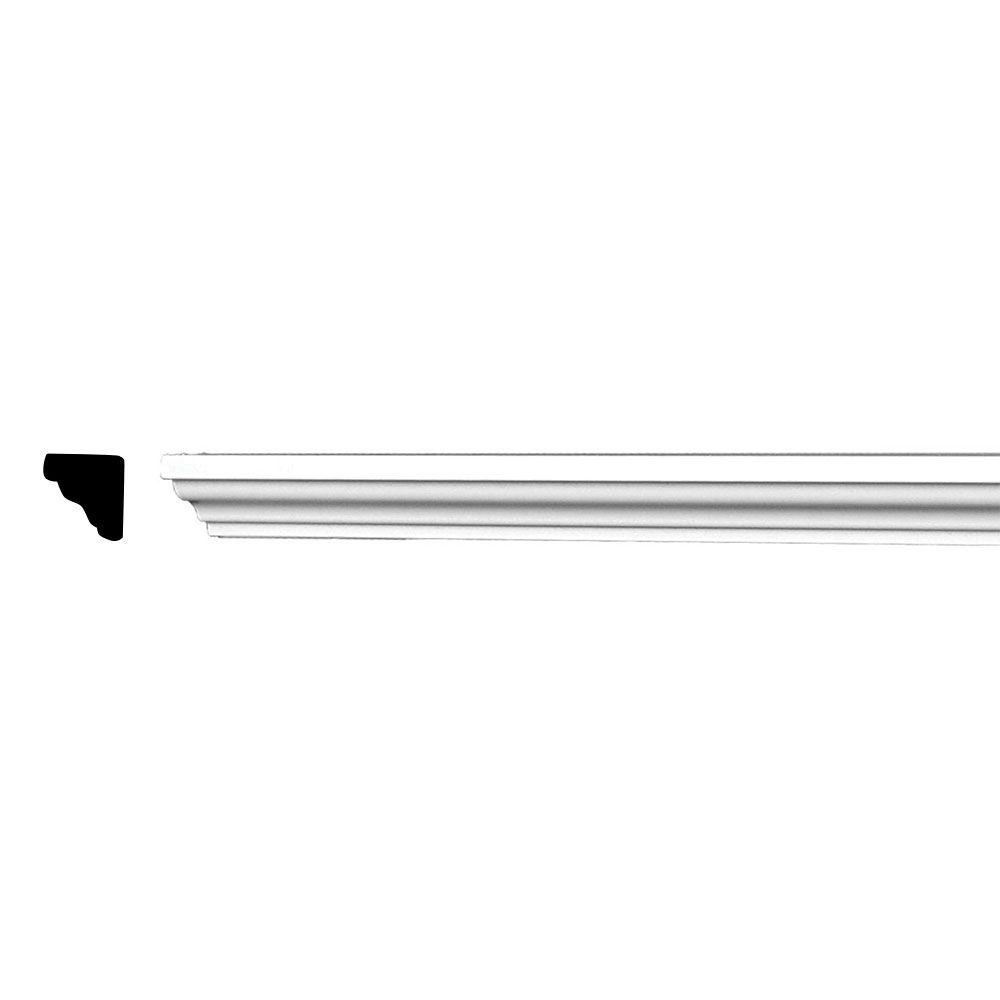 American Pro Decor 5 8 In X 96 Plain Recycled Plain Recycled Polystyrene Solid Crown Moulding