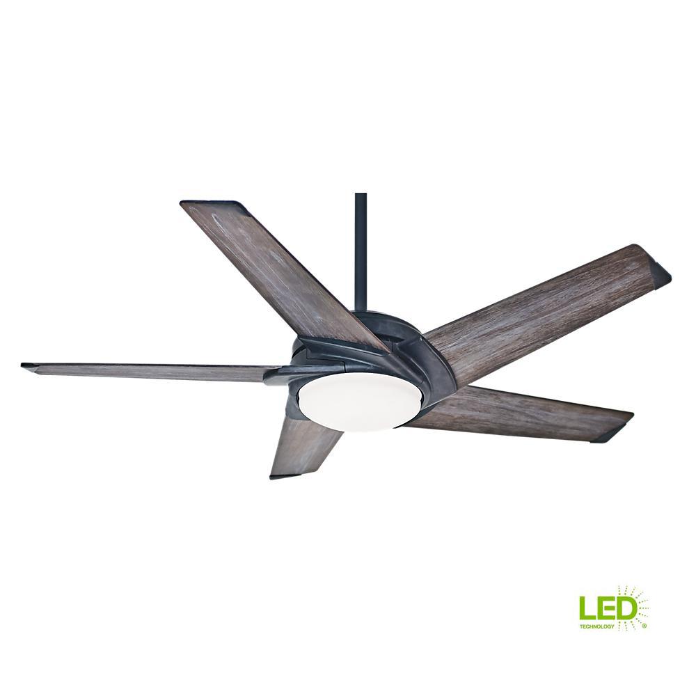 Casablanca Stealth 54 In Indoor Aged Steel Ceiling Fan With Indoor Aged Steel Ceiling Fan With Universal Wall Control