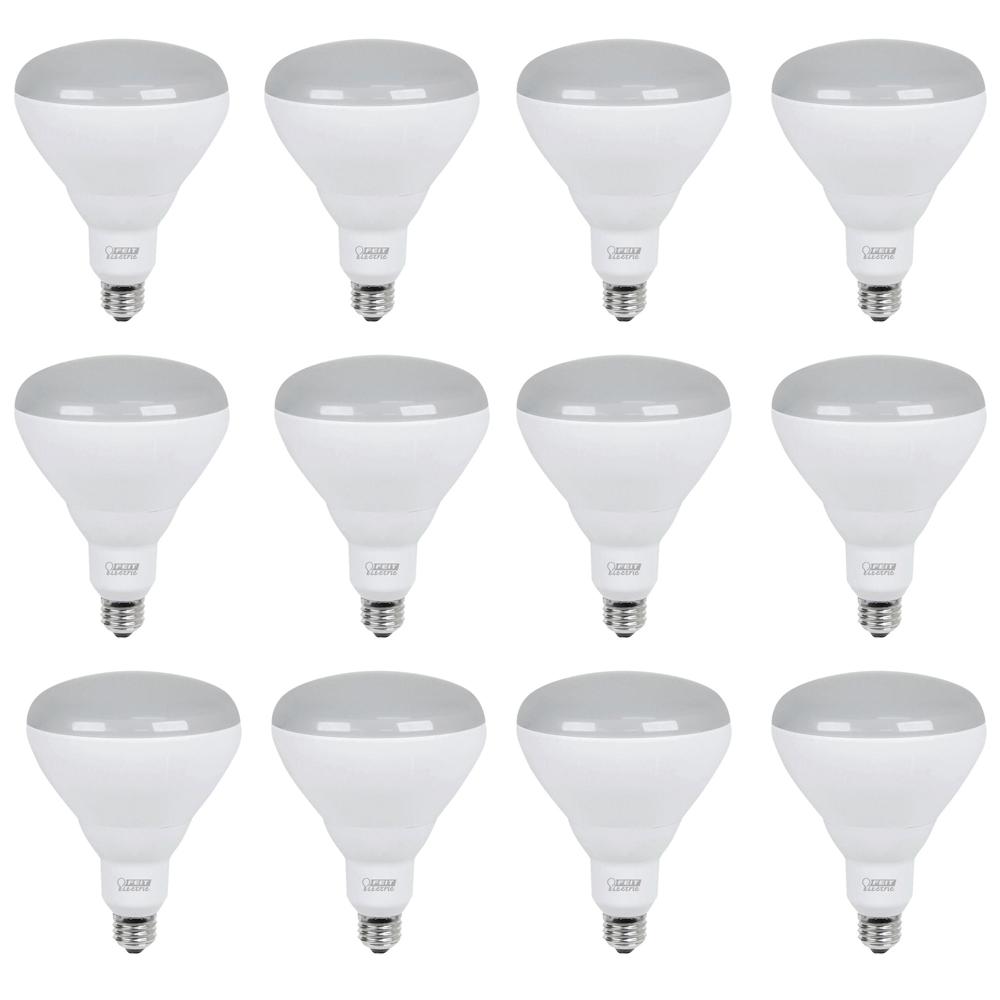 Feit Electric 65W Equivalent Soft White (2700K) BR40 Dimmable LED Light ...