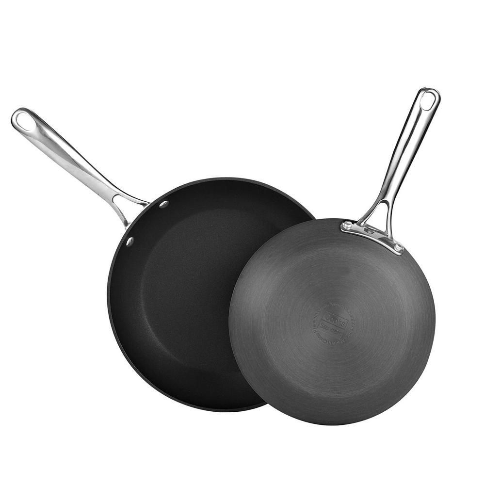 cooks frying pan
