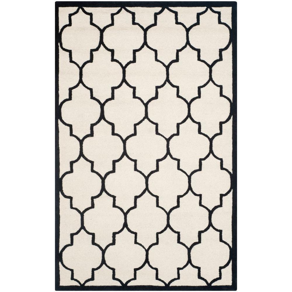Safavieh Cambridge Ivory/Black 8 ft. x 10 ft. Area RugCAM134W8 The