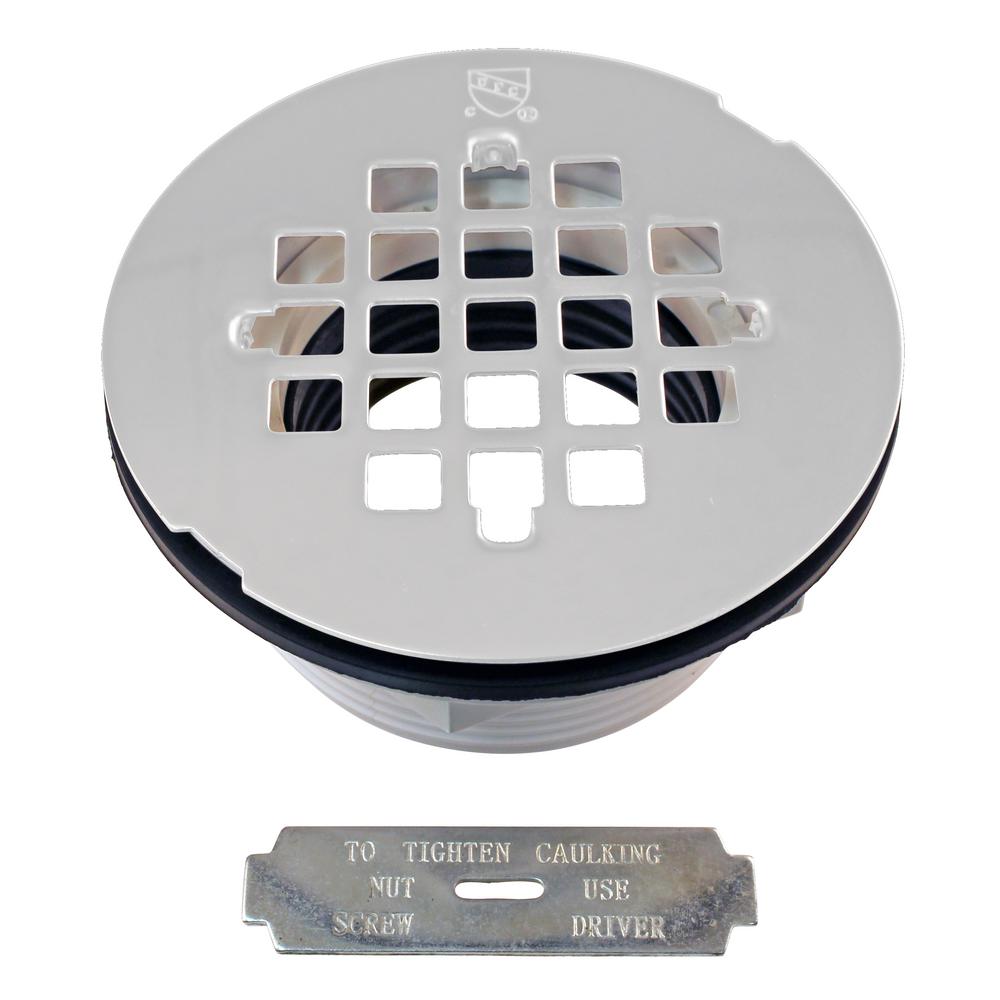 Westbrass 2 in. PVC Shower Drain Assembly and Grid, WhiteD206P50 The Home Depot