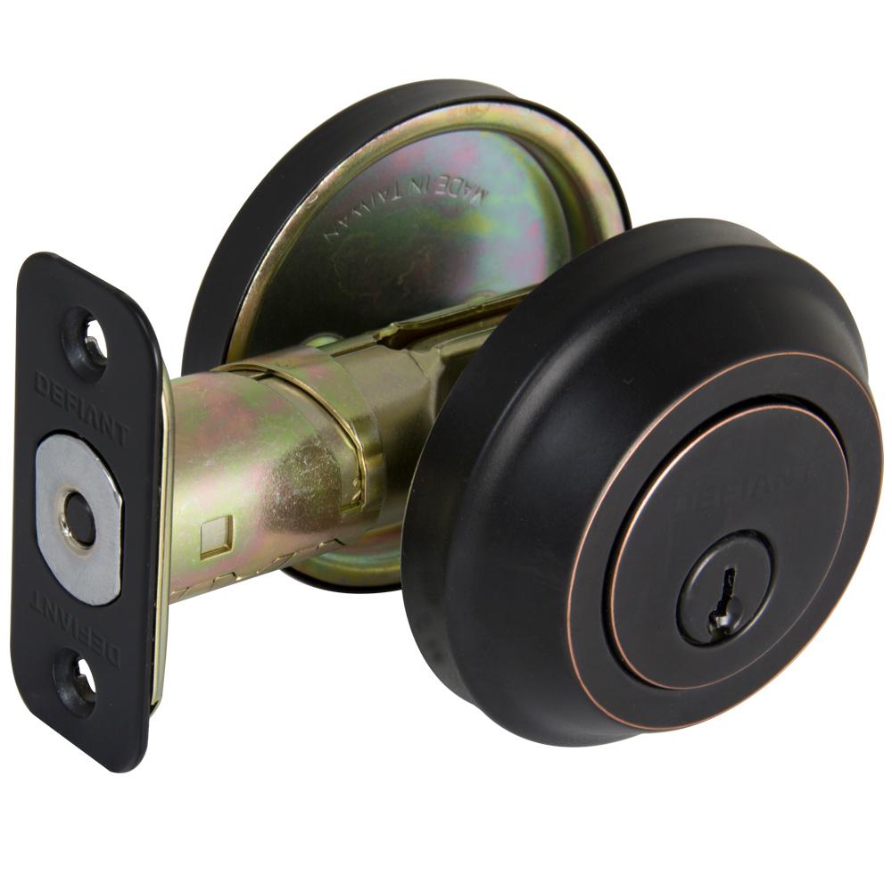 Schlage Wakefield Aged Bronze Single Cylinder Deadbolt with Siena Knob