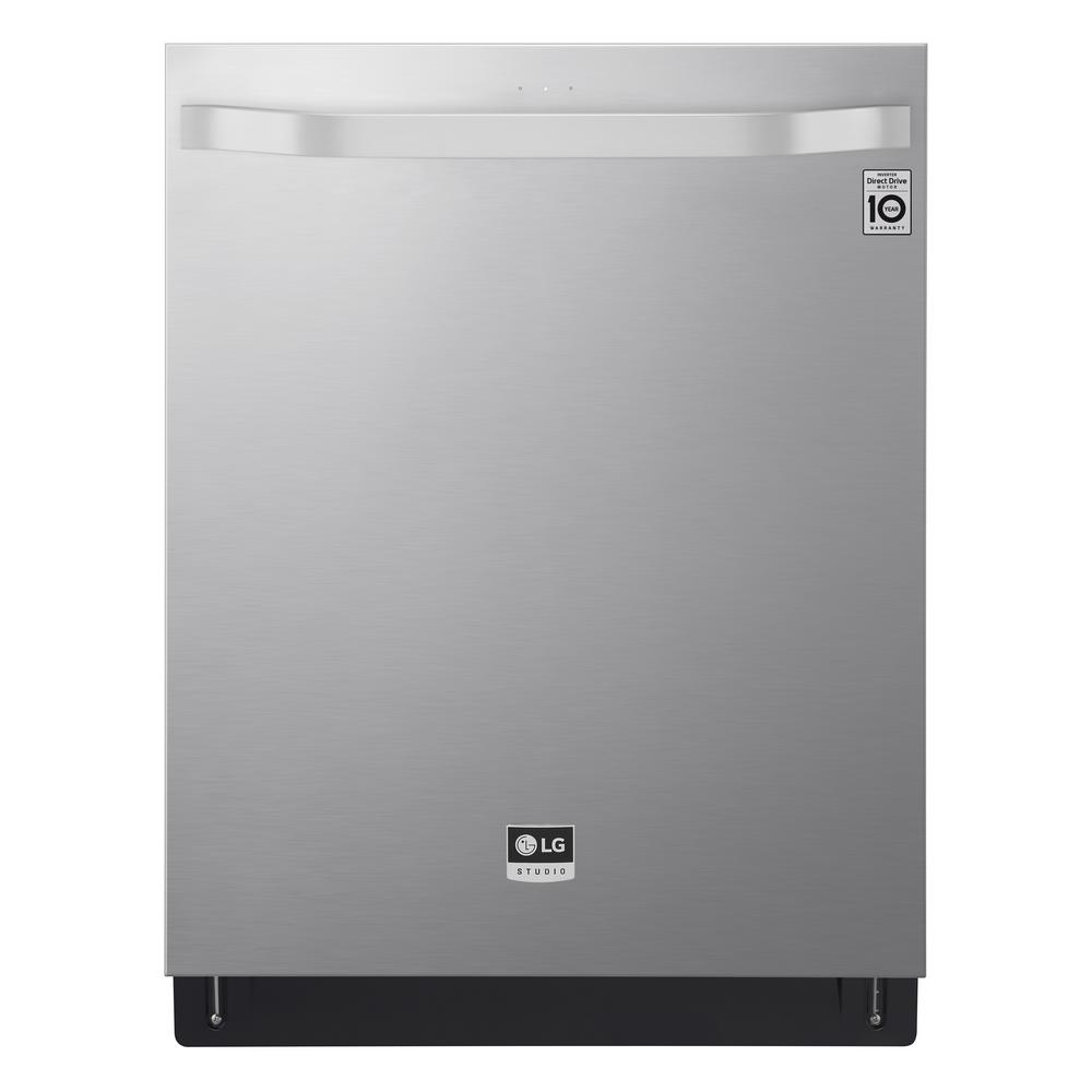 LG STUDIO Top Control Dishwasher in Printproof Stainless Steel with