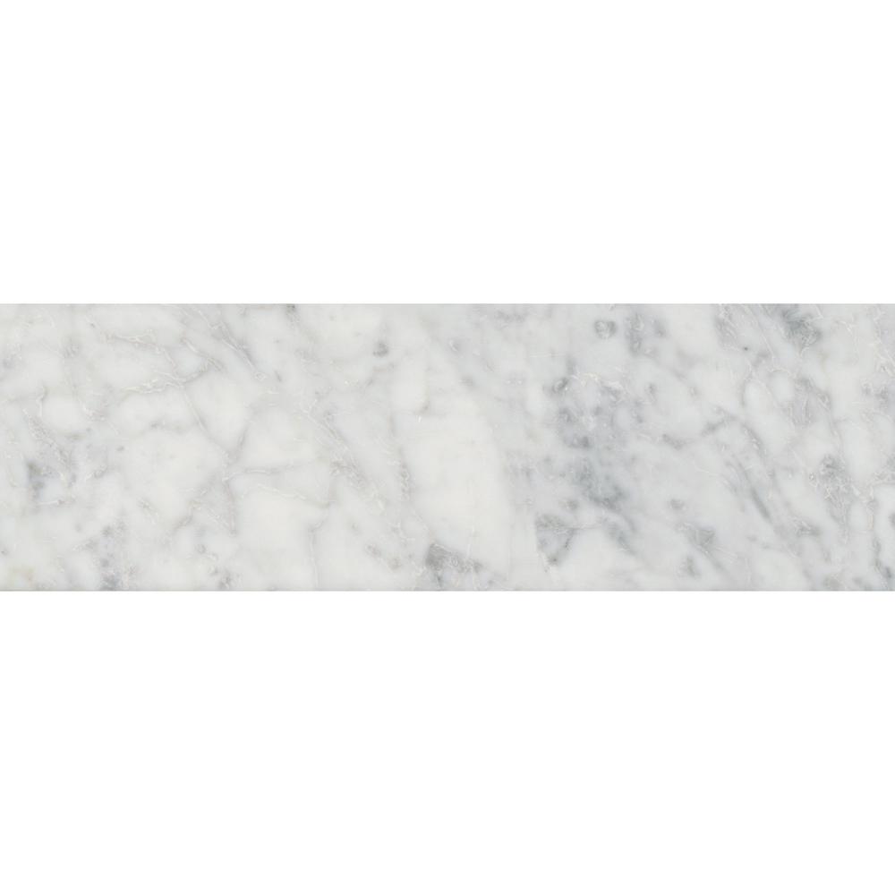 Msi Carrara White 4 In X 12 Polished Marble Floor And Wall Tile Msi Carrara White 4 In X 12 Polished Marble Floor And Wall Tile