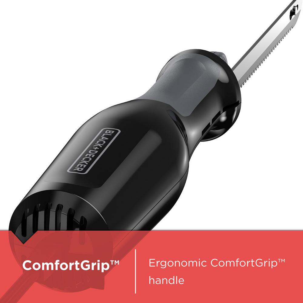Black Decker 9 In Comfort Grip Electric Knife In Black Ek500b The Home Depot