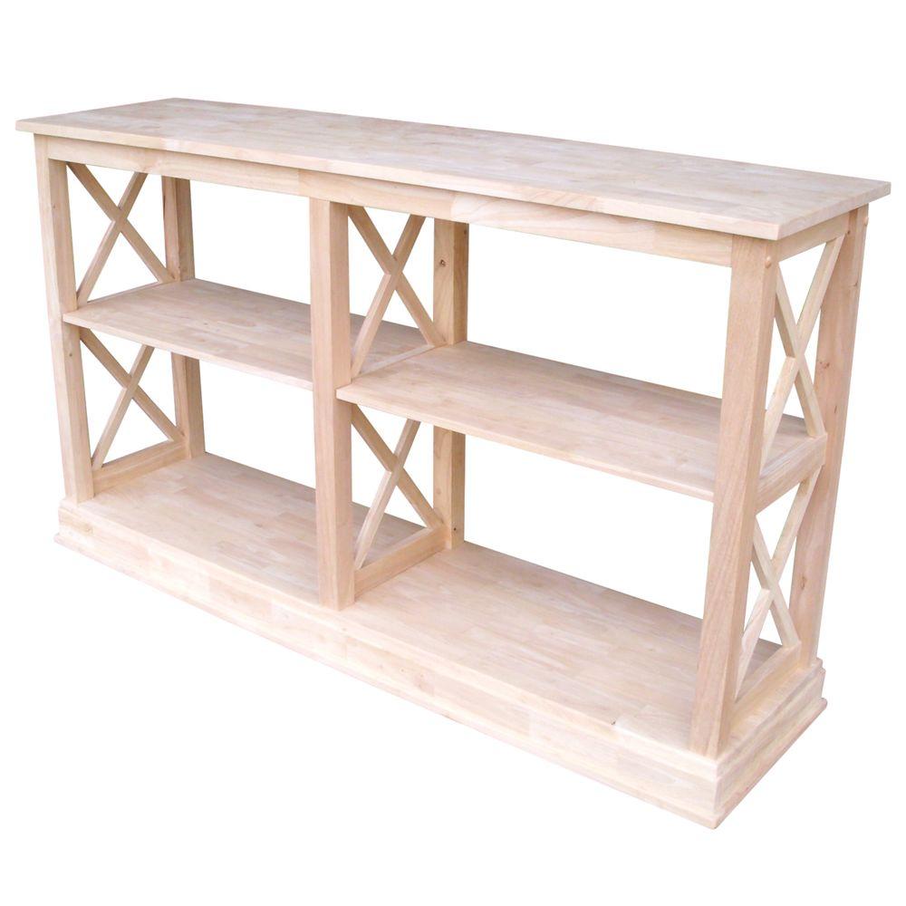 Unfinished Console Tables Accent The Home Depot Hampton Unfinished Console Table