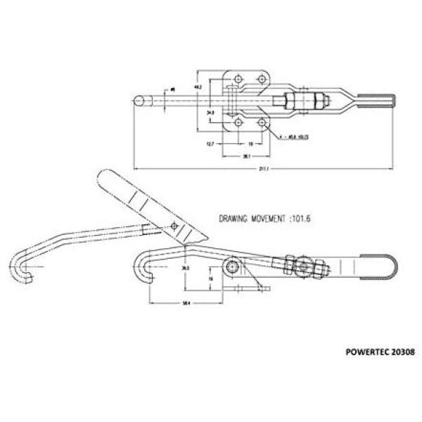 Toggle Clamp J Hook Type Hand Tool 375 Lbs Holding Capacity Quick Draw Latch