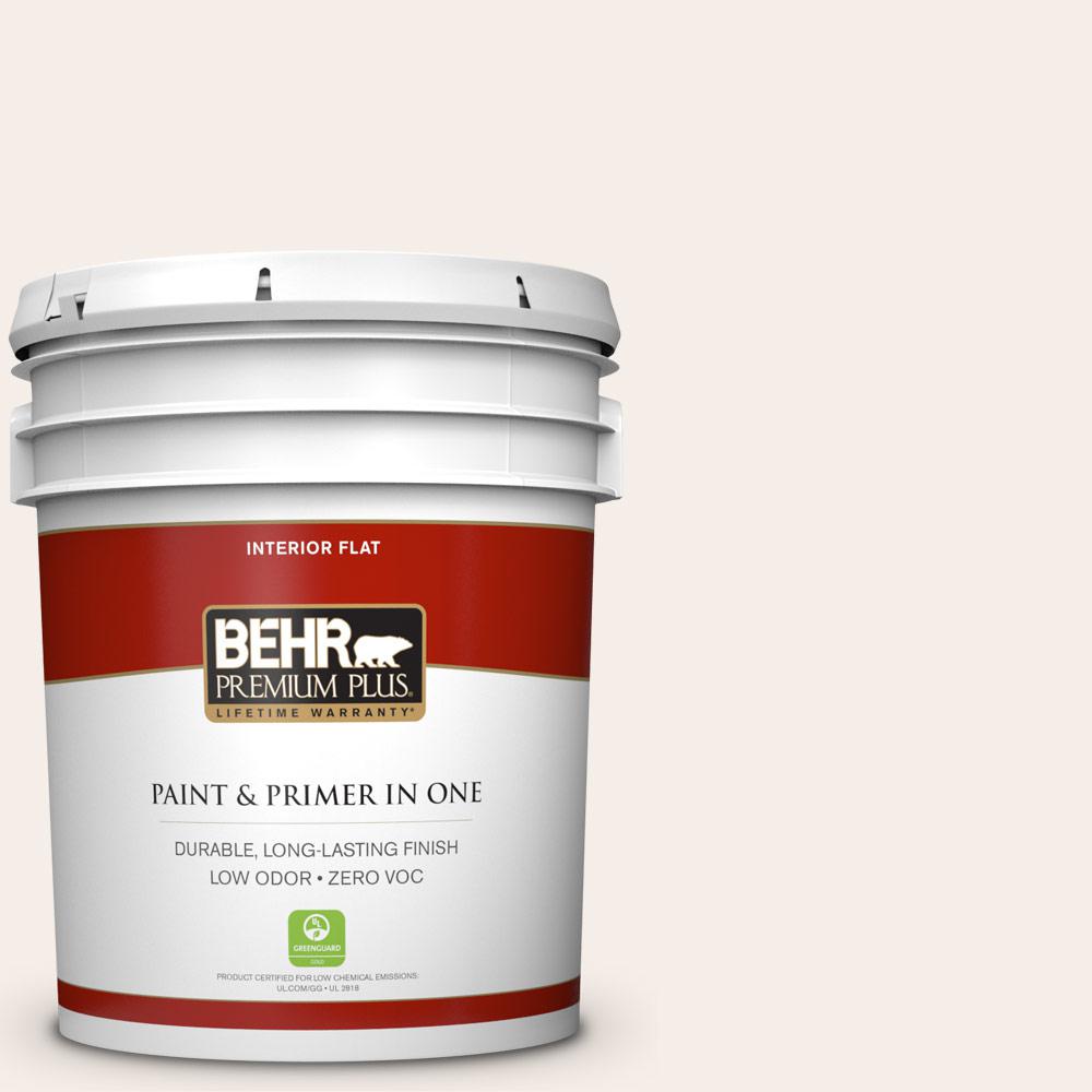BEHR Premium Plus 5 gal. PWN68 Angelic White Flat Zero VOC Interior