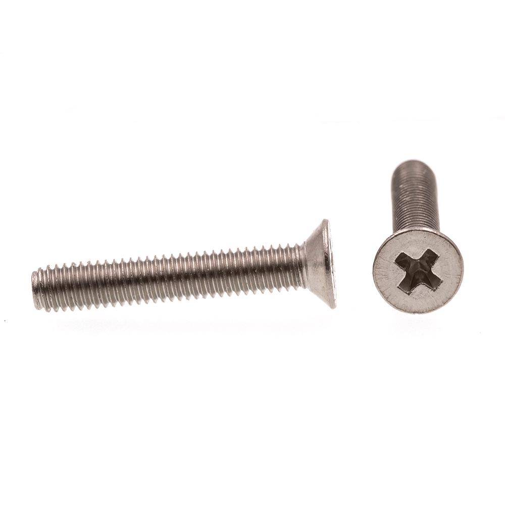 Phillips Drive Metric Prime-Line 9121730 Machine Screws M8-1.25 X 20MM Flat Head 10-Pack Grade A2-70 Stainless Steel