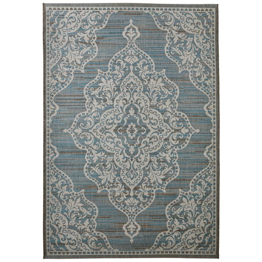 Home Decorators Collection Cecil Teal 9 ft. x 13 ft. Indoor/Outdoor