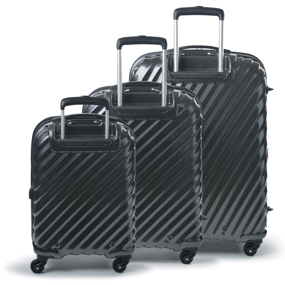 silver hard luggage