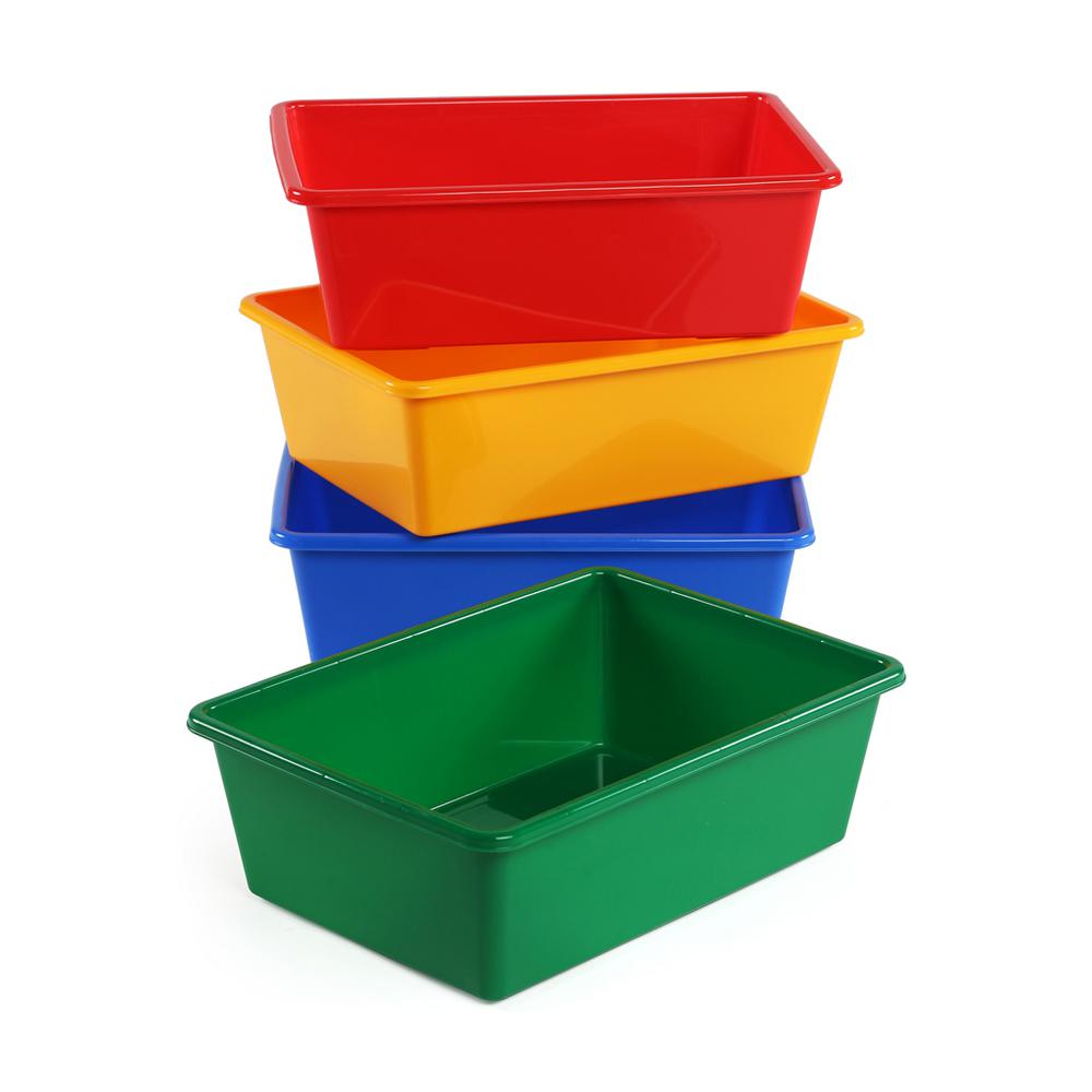 round plastic toy bins