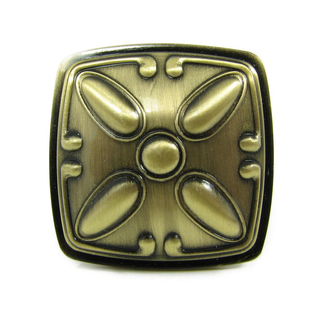 Stone Mill Hardware Edinborough 1 1 4 In Antique Brass Square