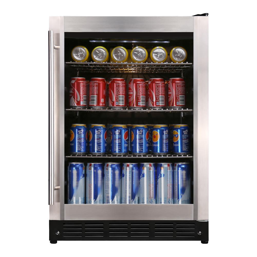 Magic Chef Beverage 23.4 in. 154 (12 oz.) Can Beverage Cooler, Stainless Steel-HMBC58ST - The Home Depot