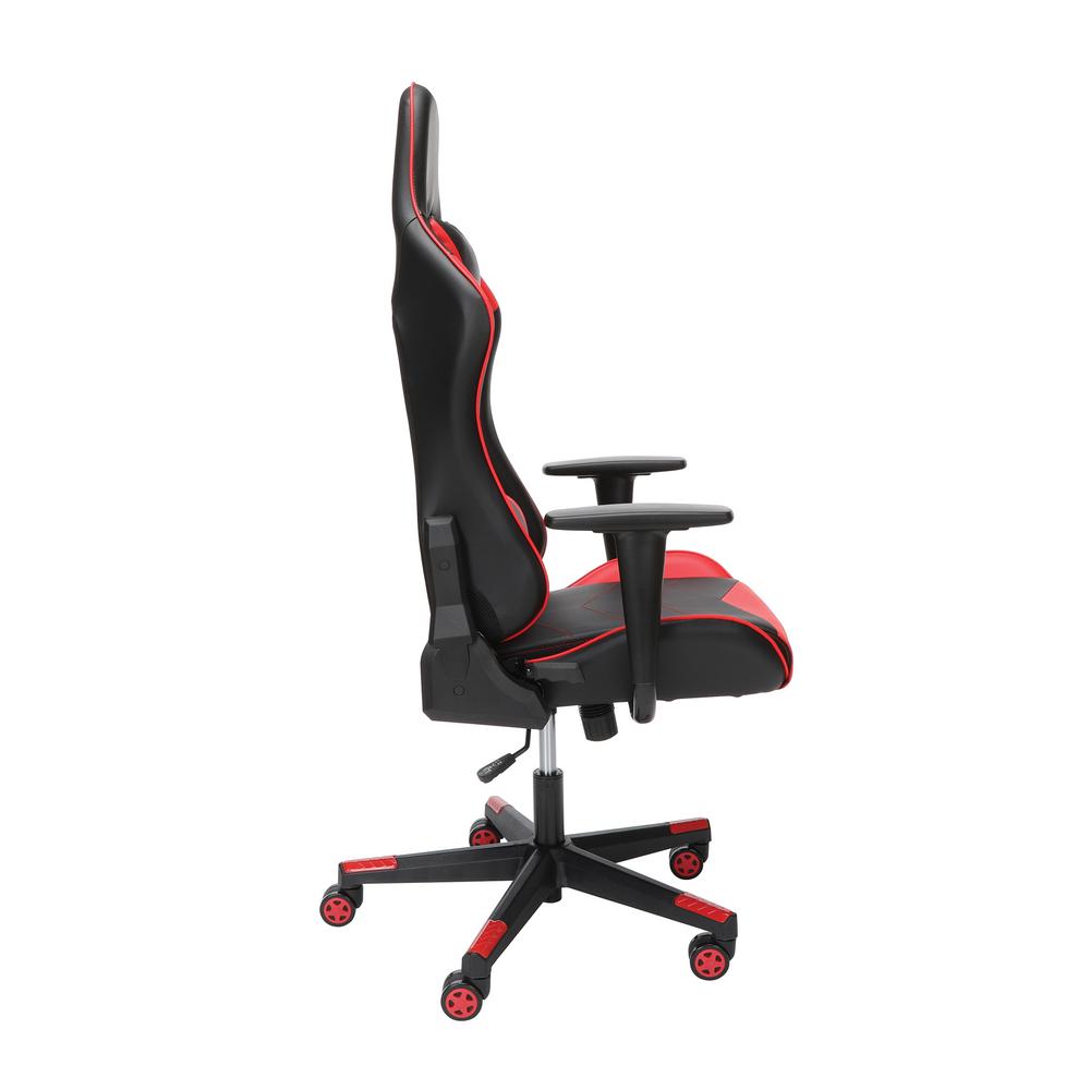 Ofm Essentials Collection High Back Pu Leather Gaming Chair In Red Ess 6075 Red Ess 6075 Red The Home Depot