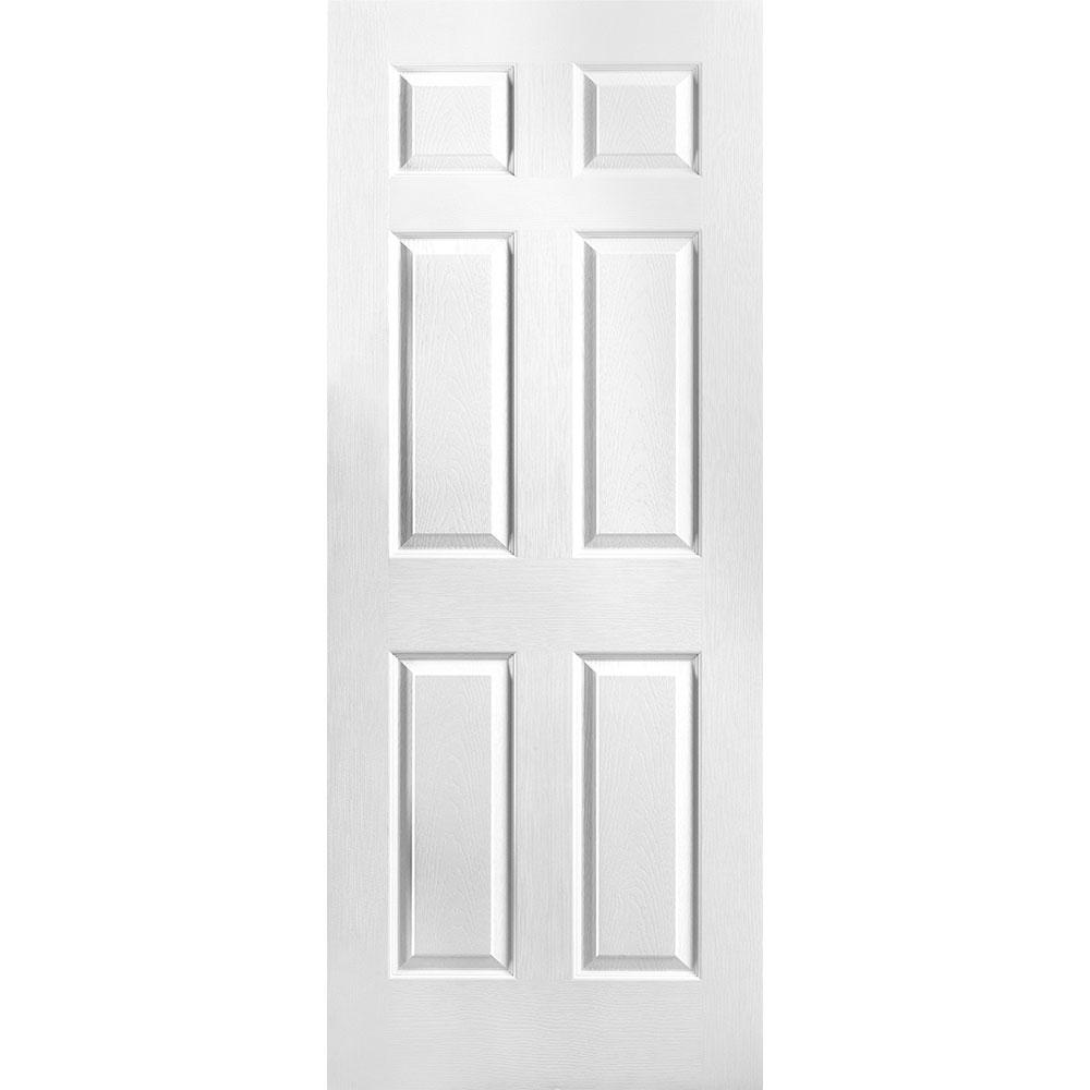 Masonite 32 In X 80 In Textured 6 Panel Hollow Core Primed Composite Interior Door Slab