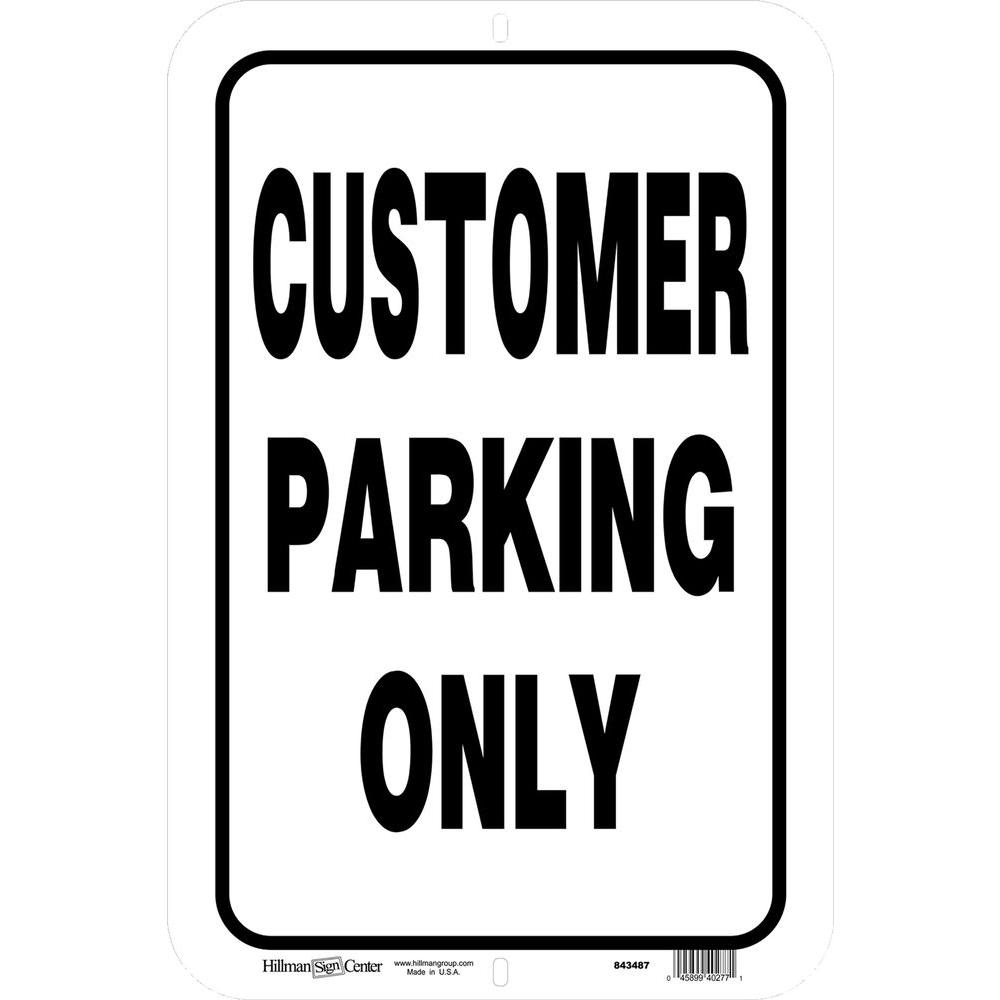 hillman-18-in-x-12-in-aluminum-customer-parking-only-sign-843487