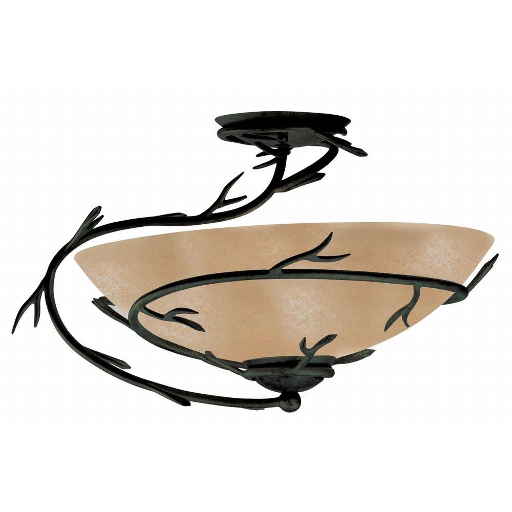 Kenroy Home Twigs 1 Light Bronze Semi Flush Mount 90905brz Kenroy Home Twigs 1 Light Bronze Semi Flush Mount