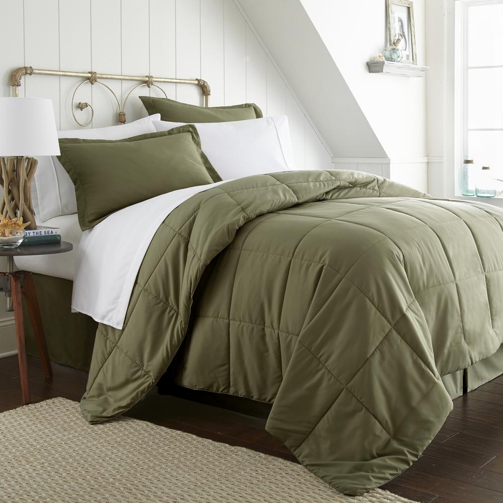 Green Solid California King Comforters Comforter Sets