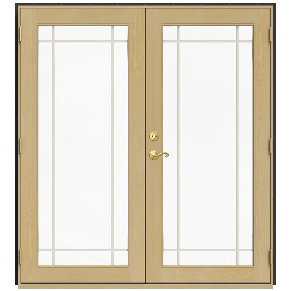 JELDWEN 71.5 in. x 79.5 in. W2500 Chestnut Bronze LeftHand Inswing