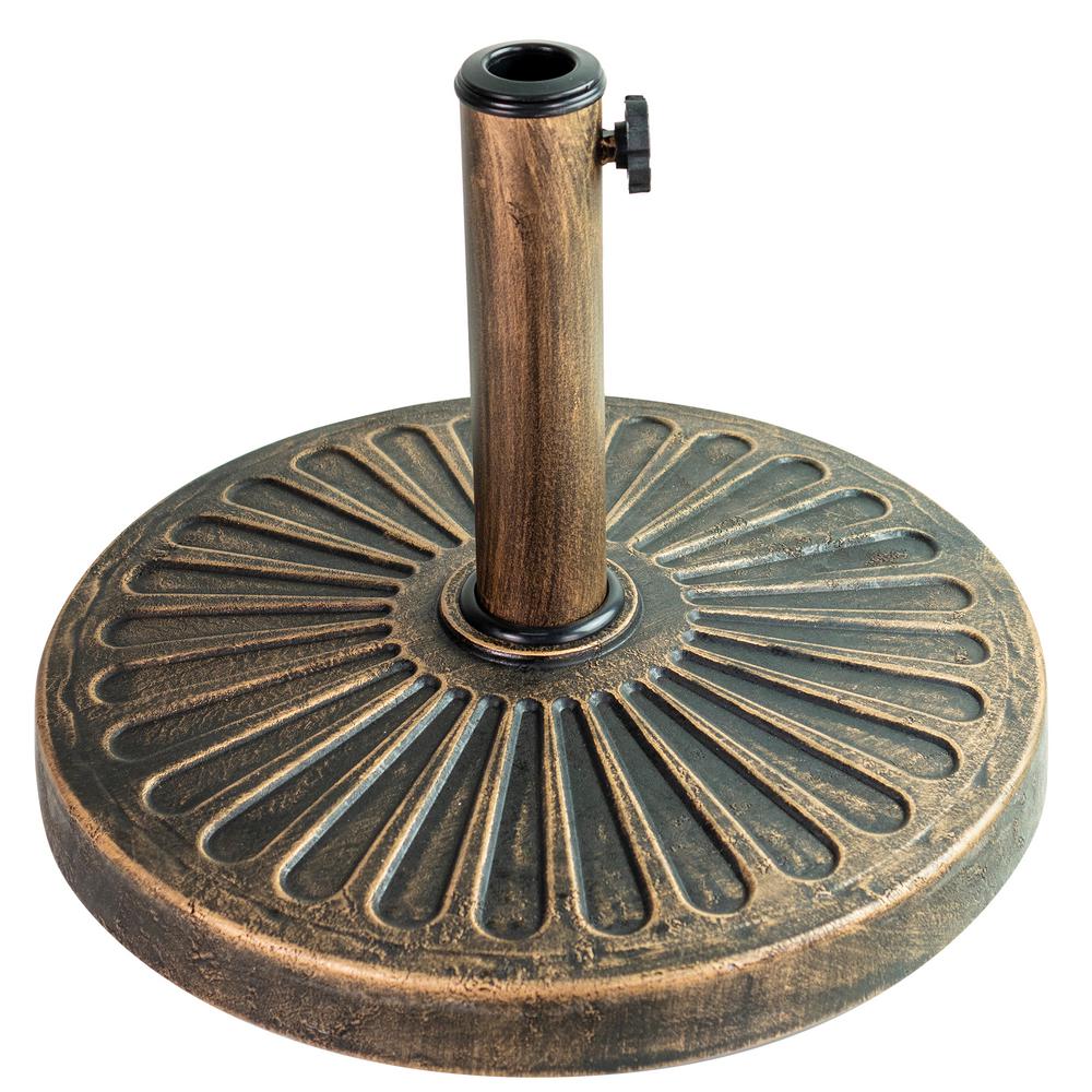 Unbranded Weston 26 lbs. Composite Patio Umbrella Base in Bronze