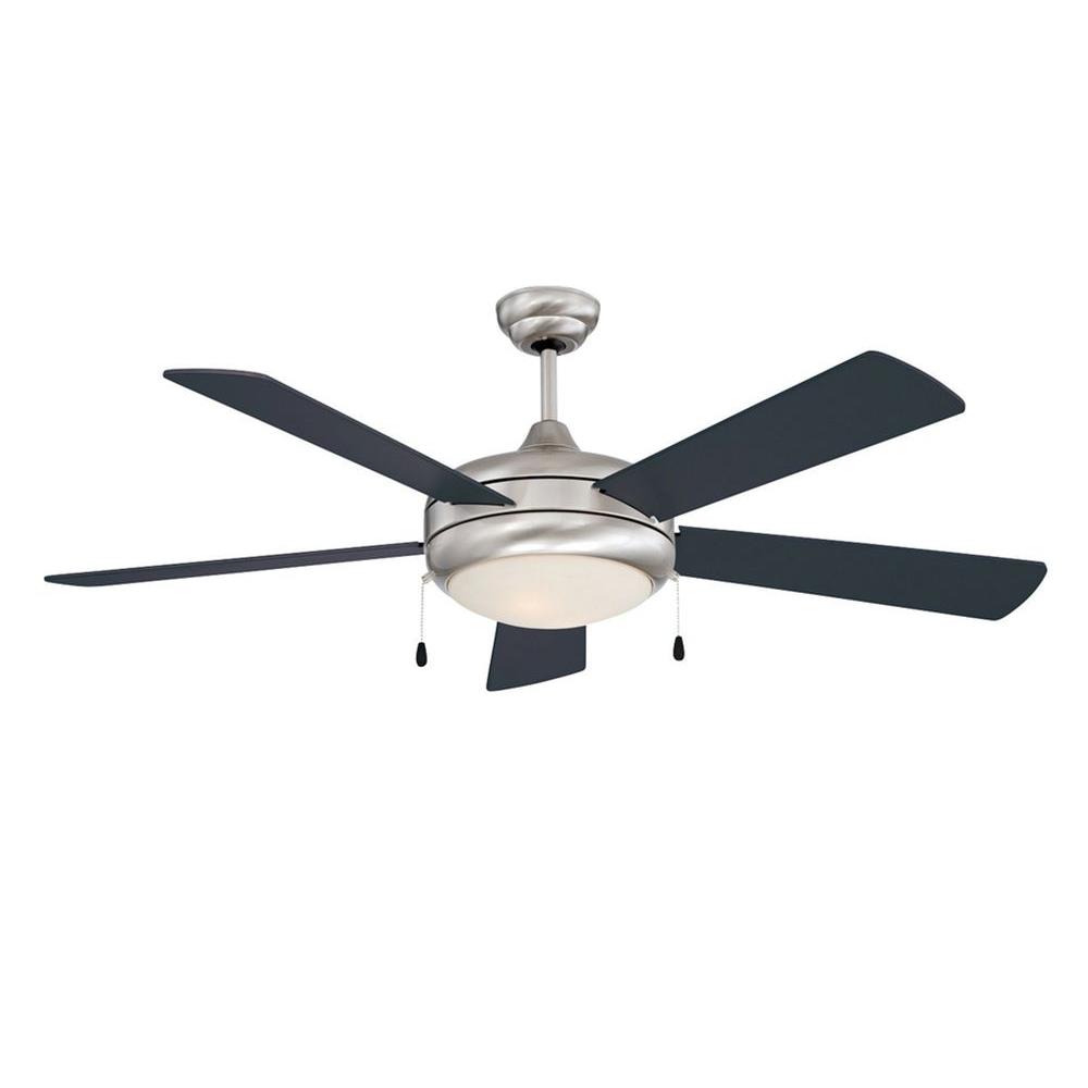 Silver Indoor Standard Ceiling Fans Lighting The Home Depot
