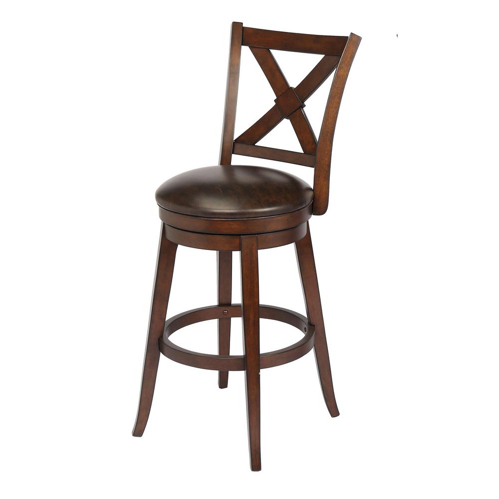 Craft Main Bailey 29 In Walnut Bar Height Swivel Stool Walnut Bar Height Swivel Stool Individual