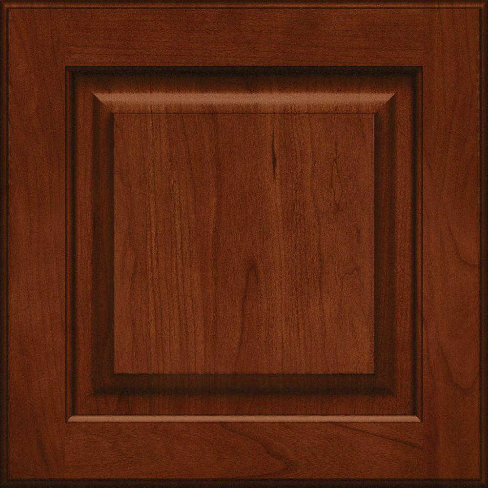 KraftMaid 15x15 in. Cabinet Door Sample in Piermont Cherry Square with Autumn BlushRDCDS.HD 