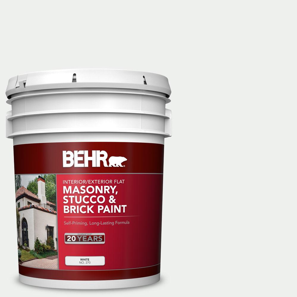 BEHR 5 Gal 57 Frost Flat Interior Exterior Masonry Stucco And Brick   Frost Behr Masonry Brick Stucco Paint 27005 64 1000 