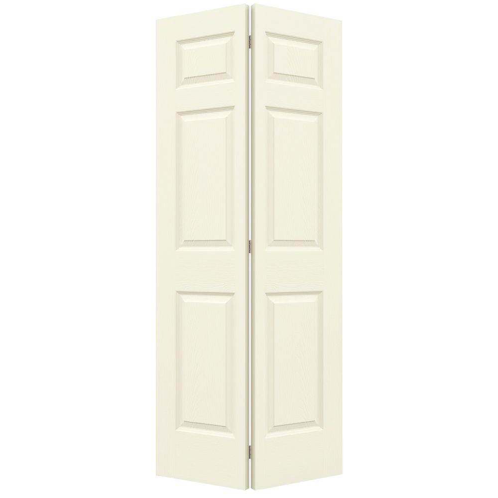 JELD-WEN 32 In. X 80 In. Colonist Vanilla Painted Textured Molded ...