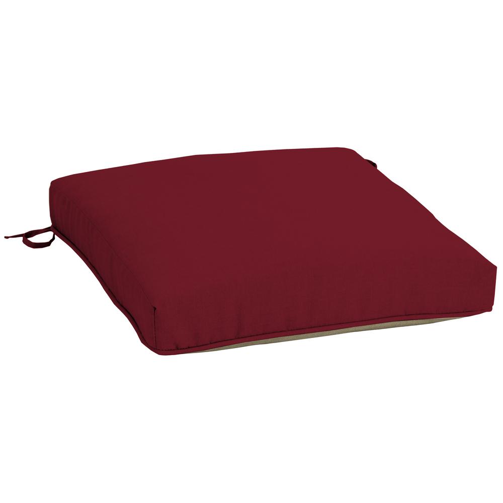 Acrylic Solid Red Outdoor Dining Chair Cushions 21 X Caliente Canvas Texture Snapdry Outdoor Seat Cushion