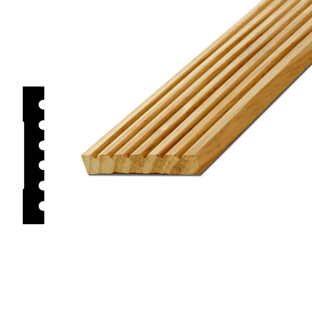 American Wood Moulding 285-POM 9/16 in. x 3-1/2 in. Pine Fluted Casing ...