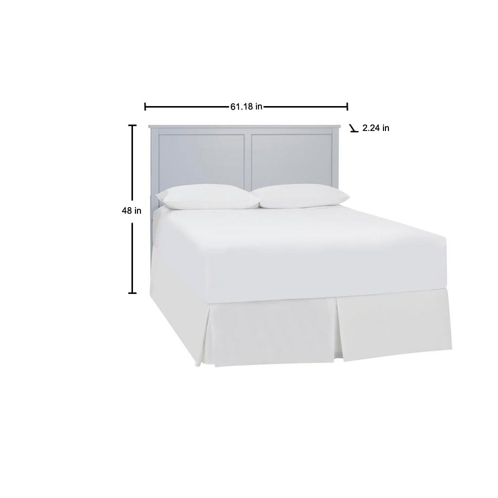 StyleWell Granbury Stone Gray Wood Queen Panel Headboard (61.18 in W. X