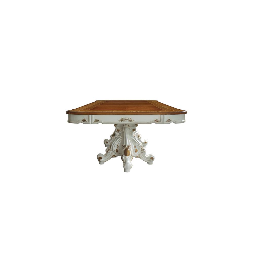Acme Furniture Picardy Antique Pearl And Cherry Oak Dining Table