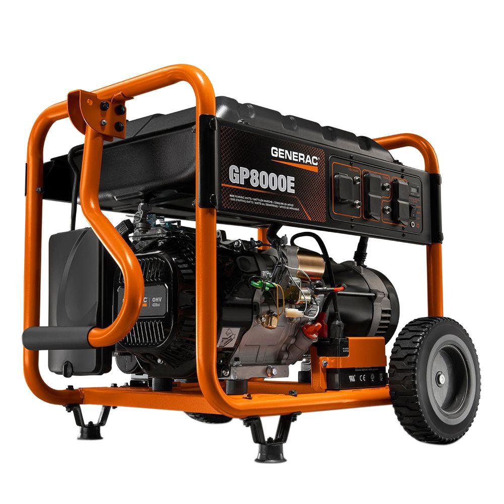 Generac 8,000Watt Gasoline Powered Electric Start Portable Generator