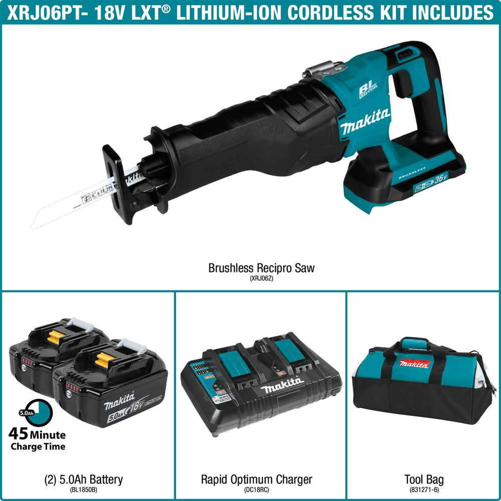 Makita 18 V LXT DJR186 DJR186Z DJR186RFE scie alternative /& DK18027 tractable Sac