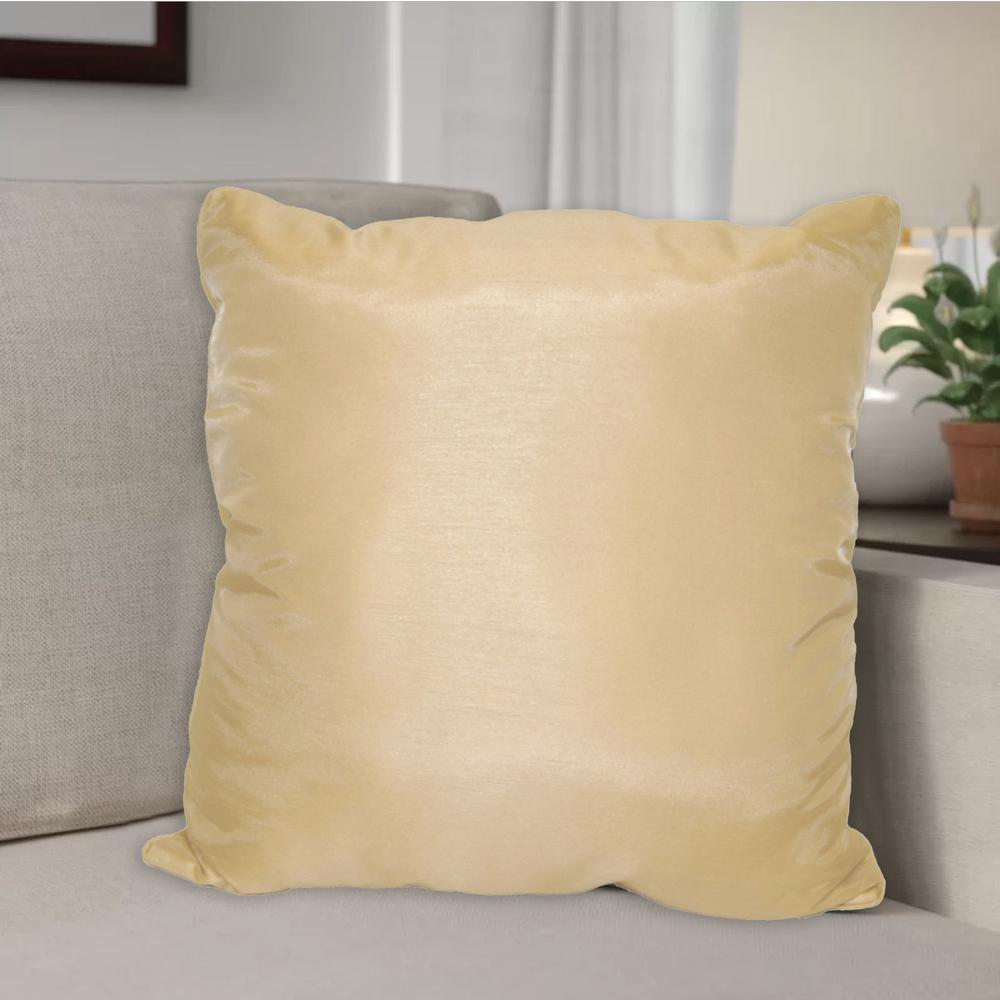 Faux Silk Peach Solid Faux Silk Polyester 18 In X 18 In Throw
