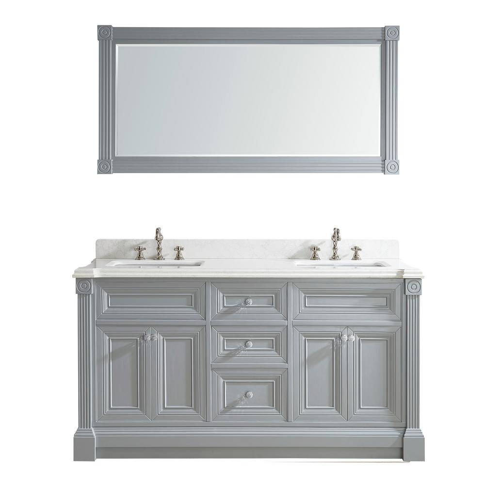 Studio Bathe Avenue 63 in. W x 23 in. D Vanity in Oxford Gray with
