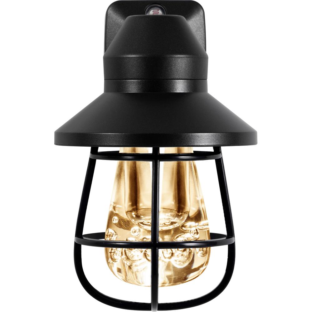 Ge Vintage Hooded Auto Led Night Light Black 38628 The Home Depot Ge Vintage Hooded Auto Led Night Light
