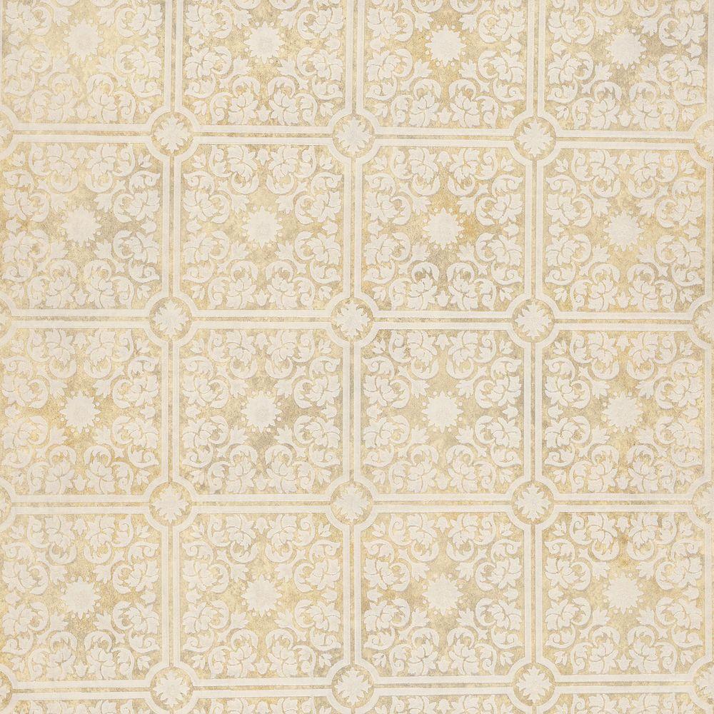 Brewster Sabrina Beige Tin Ceiling Wallpaper