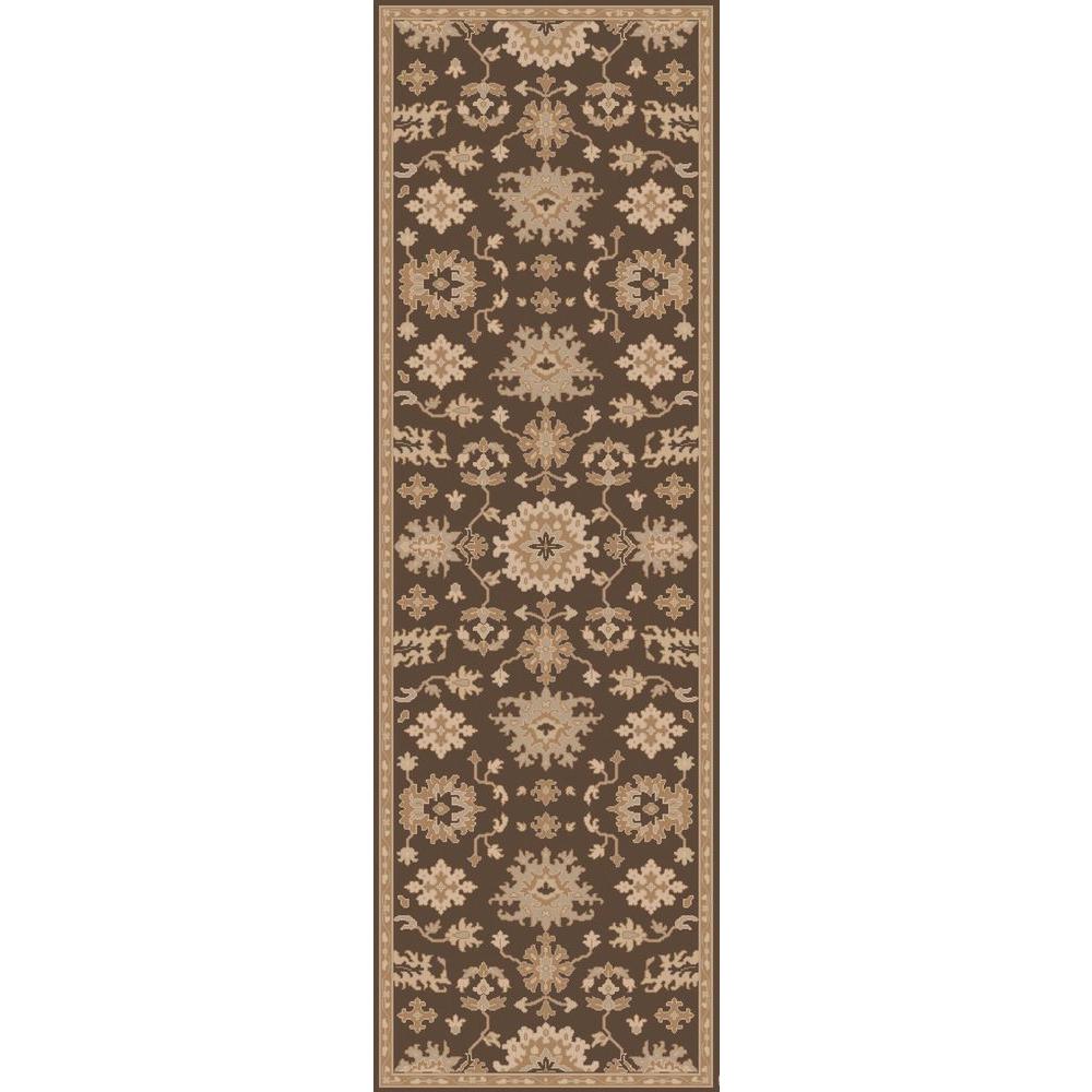 Runner Area Rugs The Home Depot Gilh Chocolate 3 Ft X 12 Indoor Runner