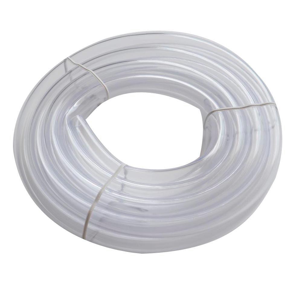 Everbilt 1/2 in. O.D. x 3/8 in. I.D. x 20 ft. PVC Clear Vinyl Tube ...