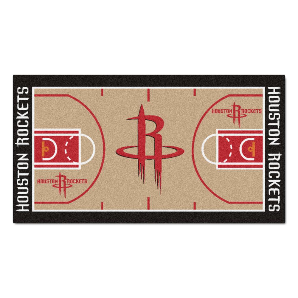 FANMATS NBA Houston Rockets 2 Ft. 6 In. X 4 Ft. 6 In. Large Court ...