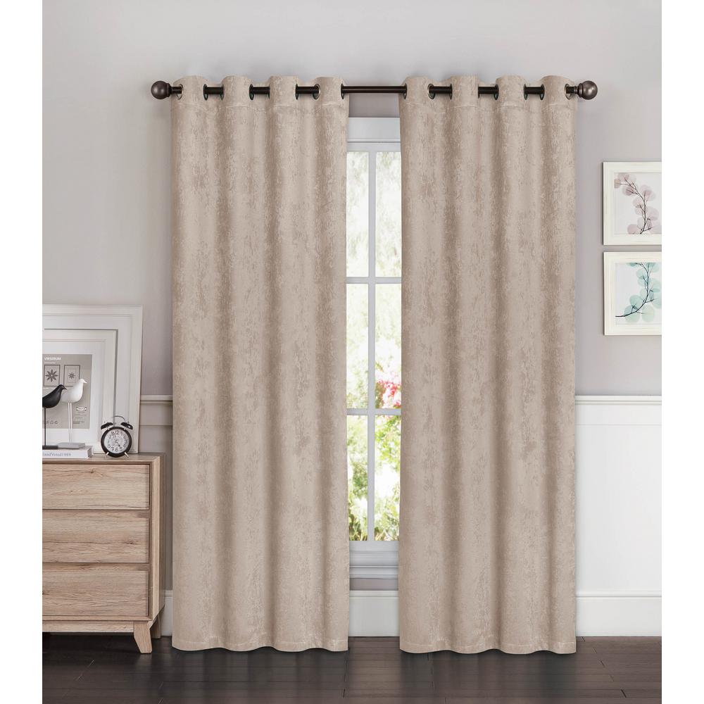 Bella Luna Blackout Faux Suede 54 In W X 84 In L Room Darkening