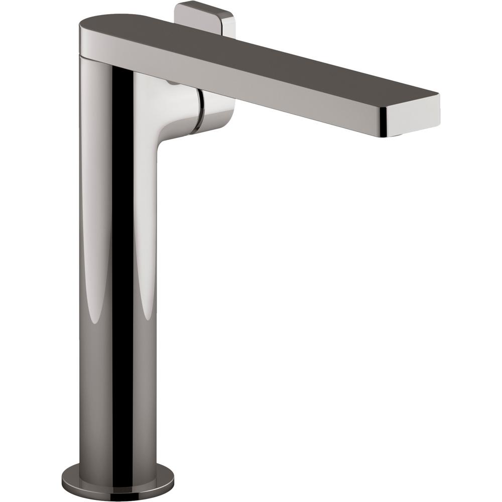 Kohler Composed Single Hole Handle Tall Vessel Bathroom Faucet With Lever And Drain In Titanium