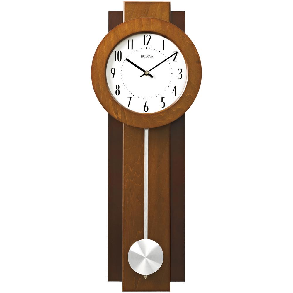 Bulova 23.5 in. x 8.75 in. Pendulum Wall Clock C3383 - The Home Depot